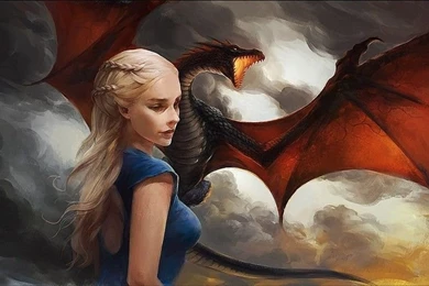 Daenerys Targaryen Dragon Painting Game Of Thrones Wallpapers Free ...