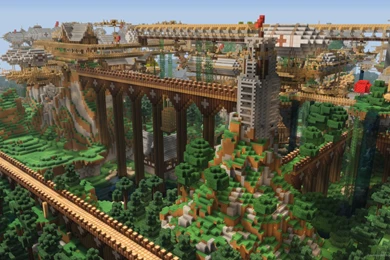 Download 1920x1080 Minecraft Dockland Wallpapers