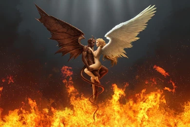ANGEL END DEVIL Passionate Hugs Fiery Heat Passion Wallpapers ...