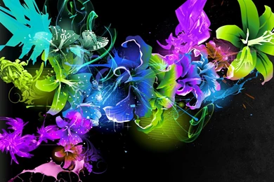 3D Flower Abstract Desktop HD Wallpapers