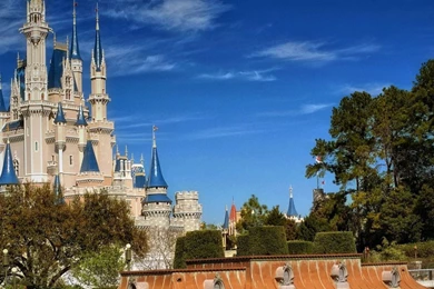 Download Wallpapers 3840x1200 Walt Disney World, Coast, Building ...