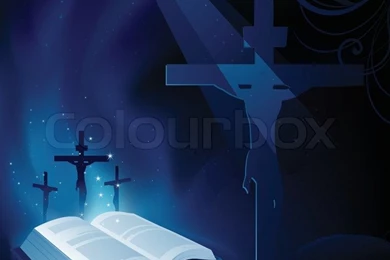 Holy Bible And Jesus On The Cross Backgrounds