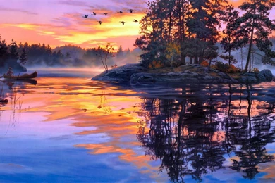 Landscape Scenery Painting Wallpapers