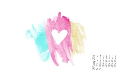 Free Desktop Wallpapers /// February 2016 Calendar The Cottage Market