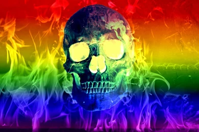 Gay Pride Flaming Skull Wallpapers 2 By Niedec On DeviantArt