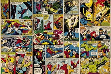 Comic strip wallpaper superhero images 6 DC Visionaries
