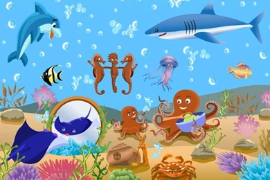 Mural Under The Sea Childrens Wallpapers Mural 3D Wallpapers For ...
