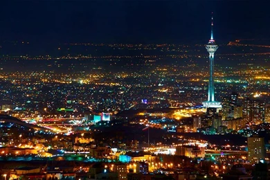 View Of Tehran At Night Time PARS.com