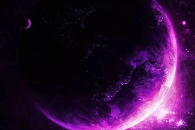 Purple Planet Glowing In The Heavens Iphone Wallpapers