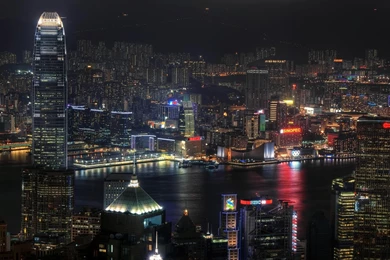 Hong Kong Skyline Night View – BUZZERG
