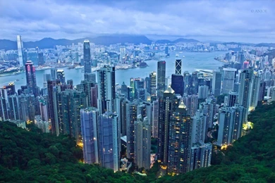 Hong Kong Skyline From The Peak By Anjoeaj On DeviantArt