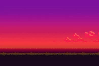 8 bit Purple Sunset Wallpapers Digital Art Wallpapers