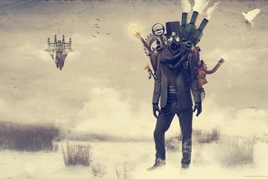 Download 1366x768 Steampunk Outsider Wallpapers
