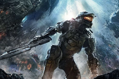 Download 2560x1440 Halo 4 Cover Art Wallpapers
