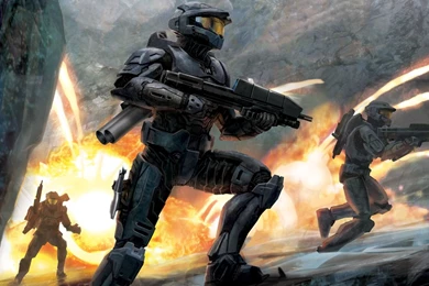 Halo, Soldiers, Fire Wallpapers – Yoyowall.com