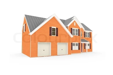 Isolated House On A White Backgrounds