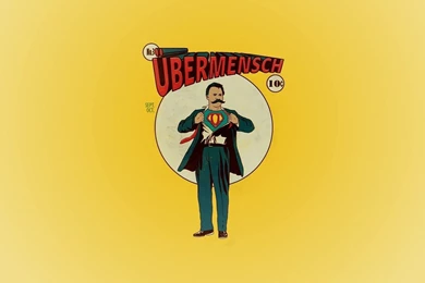 Minimalistic Superman Parody Friedrich Nietzsche Wallpapers ...