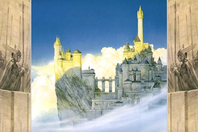 John Howe Minas Tirith The Lord Of The Rings Fantasy Art Wallpapers ...