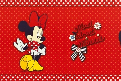 Kids Wallpapers Kids@Home Border 70 033 70033 Minnie Mouse Red ...