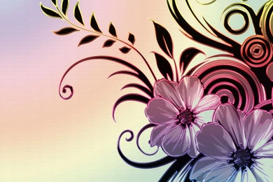 Download Wallpapers 3840x2160 Flowers, Drawings, Patterns, Wavy ...