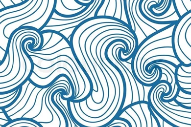 Seamless Abstract Hand drawn Waves Pattern, Wavy Backgrounds ...