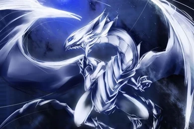 Blue Eyes White Dragon Moonlight Artwork