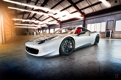 White Ferrari 430 Scuderia Wallpapers