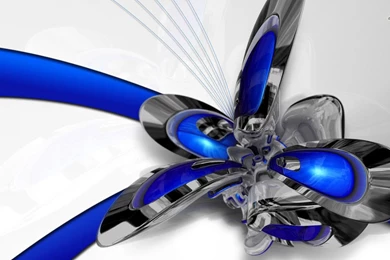 Chrome Flower Wallpapers 3D Wallpapers