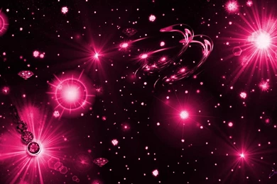 HOT PINK AND BLACK STARRY NIGHT WALLPAPER (