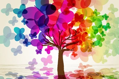 Colorful Rainbow Leaves Tablet Phone Wallpaper Backgrounds Album ...