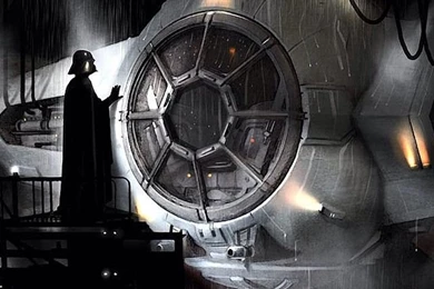 Star Wars Art. Darth Vader And His Advanced X1 Tie Fighter.