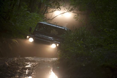 Night, Cars, Trucks, Land Rover, Defender, Vehicles, 4x4, Offroad ...