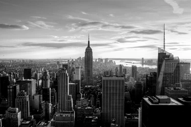 Travel & World Black And White Empire State City Wallpaper. Black ...