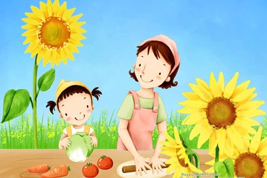 High Resolution Cartoon Illustraion Of Family Love 1600x1200 NO.15 ...