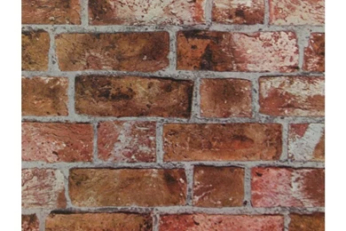 Modern rustic brick wallpaper copper red 2.gif