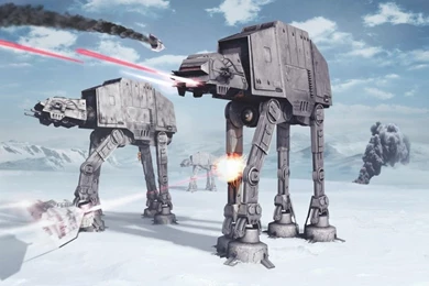 Star Wars AT AT The Empire Strikes Back Wallpapers 368 X 254 Cm ...