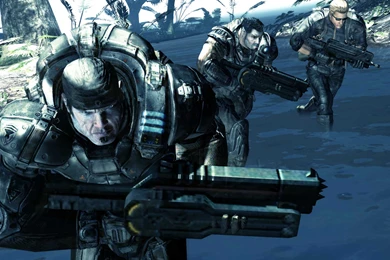 Wesker, Marcus And Dom In Lost Planet 2