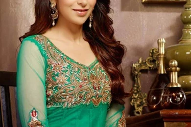 Karishma Kapoor Designer Green Party Dress