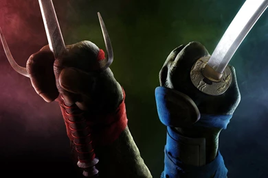 Teenage Mutant Ninja Turtles Raphael And Leonardo's Weapons ...