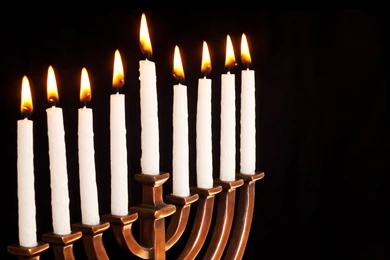 HANUKKAH Jewish Festival Holiday Candelabrum Candle Menorah ...