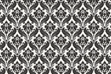 Vintage Flock Black And White Wallpapers