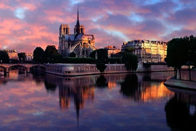 Notre Dame At Sunrise Paris France Wallpapers