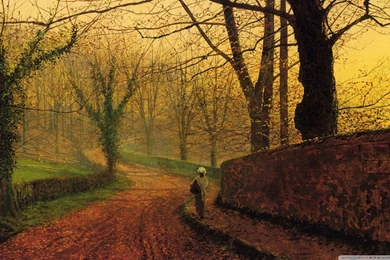 Fall Painting HD Desktop Wallpapers : Widescreen : High Definition ...