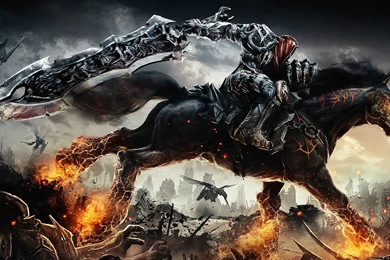 Fantasy Warrior Riding Horse Wallpapers