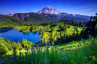 Lakes: Lake View Hills Serenity Crystal Clear Mountain Landscape ...