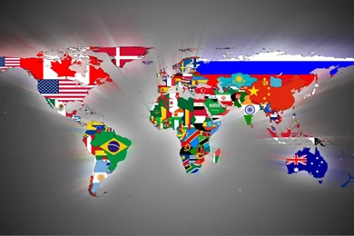 High Resolution World Map Countries Flag DEsktop Wallpapers Full ...