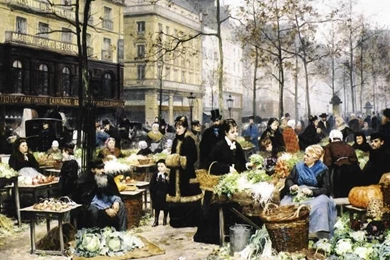 Market Day Victor Gabriel Gilbert Oil Painting Wallpapers 1920 ...