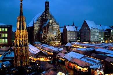 Germany, Wallpaper, Bavaria, Nuremberg, Christkindl, Market ...