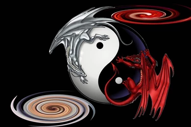 Wallpapers Good And Evil Dragon Abstract Dragons Galactic Black ...