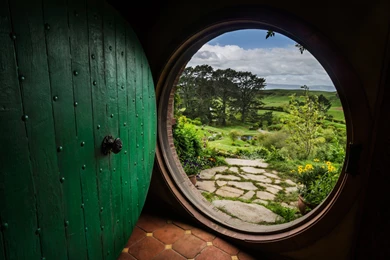 The Hobbit House Door Wallpapers